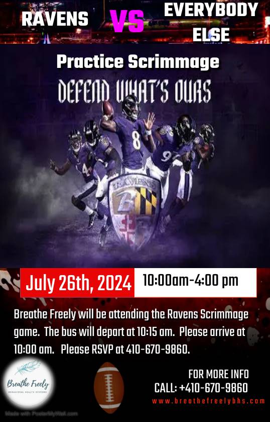 Ravens Game flyer